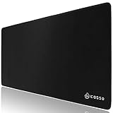 iCasso ゲーミングマウスパッド 大型 90x40cm おしゃれ デスクマット 耐水性 清潔しやすい ゴムベース ゲーム オフィス ホー