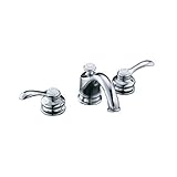 Kohler K-P12265-4-CP Fairfax Widespread Lavatory Faucet with Lever Handles, Project Pack, Polished C