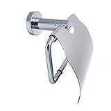 aibathroomステンレススチールペーパーティッシュカバー付きロールホルダー壁マウント、クローム