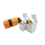 UTST 電磁弁 12V ソレノイドバルブ 電磁バルブ ホースニップル ホース コネクター ホース ジョイント (12V白＋ｺﾈｸﾀ2種)