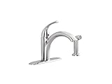 American Standard 4433.001.002 Quince Single Lever Handle Kitchen Faucet with Side Spray, Polished C