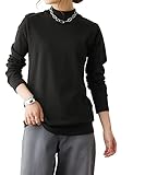 [ニッセン] Tシャツ・カットソー ＵＶカット綿１００％フライス素材ハイネックフレアチュニックTシャツ 黒 M
