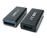 Access E Direct　2個入 USB-C メス to USB-A メス 変換アダプタ　10Gbps USB3.2 Gen2 変換コネクタ TypeC メス - Type-A メス + マイクロファイバークロス付き