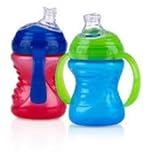 Nuby Grip n Sip こぼれないBaby マグ2個セット　両手ハンドルで小さなお手手でも簡単に飲めます　4ヶ月～ [並行輸入品]