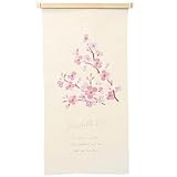 秀〆(Hideshime) 季節の刺繍 春 桜 おしゃれ 刺繍 タペストリー Sサイズ コンパクト 桜の枝 KEI-TP-S-5013-B