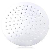 Round Ultra-thin Stainless Steel Top Shower Head High Pressure Waterfall Rainfall Spray Silicone Noz