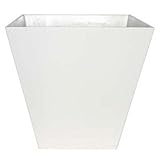 アートストーン　スクエア　２５cm　ホワイト　／底面給水型植木鉢（底栓付）