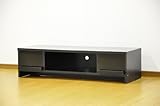 鏡面テレビ台 【スクエア】 110cm幅 テレビ台 SPR-110 (ブラック)