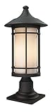Z-Lite 528PHB-533PM-ORB Outdoor Pier Mount Light, Oil Rubbed Bronze Finish Matte Opal Shade by Z-Lit