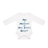 ロンパース　ベビー服　赤ちゃん服　男女兼用　英語　綿　白　長袖　部屋着　ルームウェア　普段着　パジャマ　肌着　春　秋 (70, ブルー)