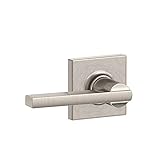 Schlage F10 LAT 619 COL Collins Trim Latitude Hall and Closet Lever, Satin Nickel [並行輸入品]
