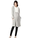 ANGELIEBE エンジェリーベ マタニティ 授乳しやすい ヨークピンタック 切り替え パジャマ 産前産後 前開き フリー 杢グレー 22190