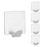 labkiss粘着フックSuper Power 3 M頑丈壁マウント、sus304ステンレス鋼ローブコートタオルフック、キーフックラック、NOドリルねじなし、防水性、キッチンバスルームトイレ、4ピース