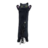 抱き枕 ぬいぐるみ 猫 本体 USB発熱 だきまくら 暖かい 枕 ねこ 防寒対策 わたしのムギちゃん かわいい 冬 ご家族へのプレゼント (ブラック)