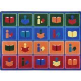 Joy Carpets Kid Essentials Early Childhood Library Blocks Rug Multicolored 7'8 x 10'9 [並行輸入品]