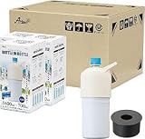 アトラス ペットボトルホルダー 水筒 12個セット 保冷 ペットボトルクーラー 500ml 700ml 真空断熱 アイボリー 大容量 ハンドル 取っ手付き スペーサー付き ボトルインボトル ABIB-LIVSP12P