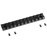 FOCUHUNTER 11スロット 21mmマウントベース タクティカル レールアダプター ピカティニーレール ロープロファイル レールマウント 耐衝撃 防雨 ピカティニー/ウィーバー レール