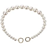 1ピーシーパールチェーンスト バッグチェーン交換用 パール付きハンドバッグアクセサリー 用 クラッチ ホーボー トート対応