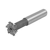 DealMux 20 mm de coupe Dia 3 mm Profondeur tige droite HSS 6 Fl?tes T fente Fraise