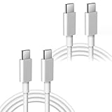 2個セット 充電ケーブル Type-Cケーブル C to C usb ホワイト 1m 充電コード 充電器 急速充電 スマホ