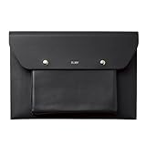 エレコム パソコンケース PCケース ~14インチ対応 ILMF “I love myself” 薄型 レザー調 収納ポケット付 ブラック BM-IBEM01BK-IL