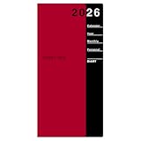 ダイゴー 手帳 2026 スケジュール帳 ハンディピック マンスリー ブロック レッド E1093 2025年 12月始まり
