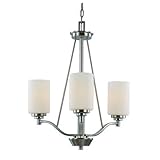 Trans Globe Lighting 70525-3 BN 3-Light Chandelier, Brushed Nickel [並行輸入品]