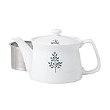 波佐見焼 ポット ツリー柄 (スーパーステンレス 茶こし付) 容量約400ml 日本製 73544