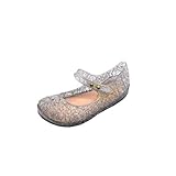 tenworld Baby Jellyサンダルかわいい幼児/キッズガールズメアリージェーンフラット靴 US Toddler 10M シルバー