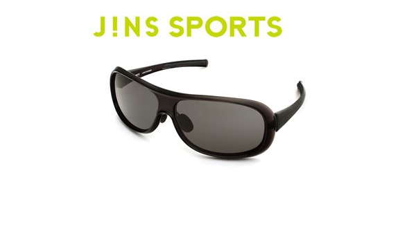 Amazon Jins Sports 目元をしっかり覆うゴーグル風スポーツサングラス Black Jins Sports スポーツ サングラス