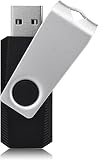 128GB USB 2.0 Flash Drive Memory Stick Thumb Drive Swivel USB Jump Drive with LED Indicator(Black)
