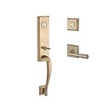 Baldwin DCDELXFEDRTSR049 Reserve Double Cylinder Handleset Del Mar x Federal with Traditional Square