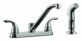 Design House 525055 Ashland Low Arch Kitchen Faucet with Sprayer, Satin Nickel [並行輸入品]