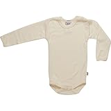 Celavi 100 %メリノウールonesie-bodysuitユニセックスOffwhite ( 3 – 24ヶ月) カラー: オフホワイト
