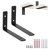 DADAGUAI（ダダグアイ） 棚受け金具 隠し棚受け l字金具 棚支え 省スペース 収納 スチール製 吊り棚金具 高耐荷重 頑丈 耐荷重135kg 目立たない棚受け diy 棚 金具棚うけ l字ブラケット