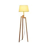 フロアランプ、ソリッドウッド現代中国のベッドサイドランプリビングルーム北欧の寝室の三脚木の色40×160cm