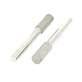 uxcell ダイヤモンドバー ダイヤモンドマウントポイント　合金製　シルバートーン　6mmシャンク径 2個入り