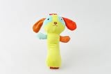 ベビー 赤ちゃん 用 スティック ガラガラ ふわふわ 布 おもちゃ ラトル 音鳴り (イヌ) [並行輸入品]