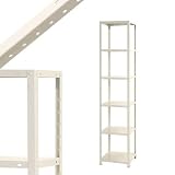 スチールラックのキタジマ スマートラック NSTR-727 幅45×奥行45×高さ210cm 6段 ホワイト 40kg/段