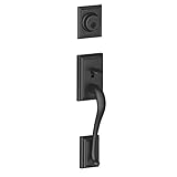 Schlage F58 ADD 622 Addison Exterior Handleset with Deadbolt, Matte Black (Exterior Half Only) [並行輸入