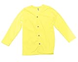 Plus Nao(プラスナオ) 子供用 カーディガン Ｖネック 長袖 シンプル 無地 男の子 女の子 キッズ ジュニア 110 120 130 140 110 イエロー