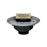 Oatey 72146 PVC調節可能な商用Drain with 15.24 CM BR Grateと正方形リング、6インチ