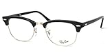 [レイバン] スマート老眼鏡 クラブマスター リーディンググラス シニアグラス に 非球面レンズ 採用！ 紫外線カット ブルーライトカット メガネフレーム RX5154 2000 49サイズ（ブルーライトカット+2.5）