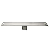 Schluter kerdi-line Brushedステンレススチール40 in。メタル閉じたドレインGrateアセンブリ