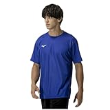 トレーニングウェア 半袖 Tシャツ ナビドライ Uネック 吸汗速乾 インナー 肌着 【Amazon限定モデルあり】 32MAC190 メンズ サーフブルー/ホワイト S