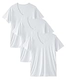 [ニッセン] インナーシャツ メンズ 吸汗速乾なめらかストレッチ深Ｖネック半袖インナー３枚組 ライトグレー 3L