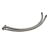 Decor Star VSF12-19 1/2" FIP Vessel Sink Faucet Stainless Steel Flexible Water Supply Hoses 19" Long