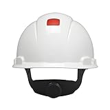 3M Hard Hat H-701R-UV, UVicator Sensor, 4-Point Ratchet Suspension, White by 3M