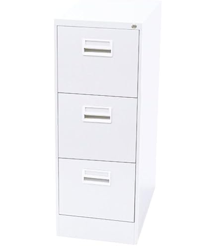 Amazon.co.jp: ファイリングキャビネット スチール 3段 鍵付き