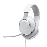 JBL Quantum 100 - 有線オーバーイヤーゲーミングヘッドフォン - ホワイト L
